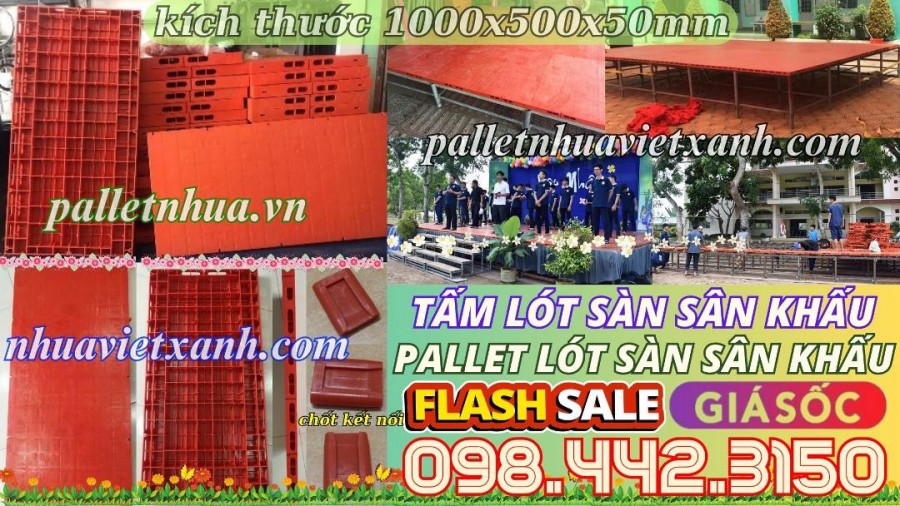Pallet nhựa lót sàn sân khấu - tấm lót sàn sân khấu - coppha sân khấu