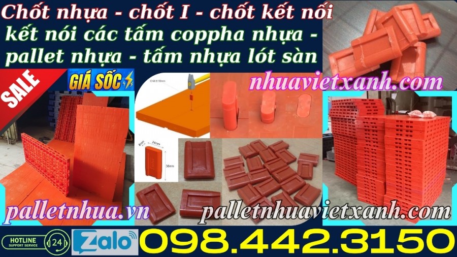 Chốt nhựa kết nối các tấm lót sân khấu, pallet lót sàn sân khấu, coppha nhựa