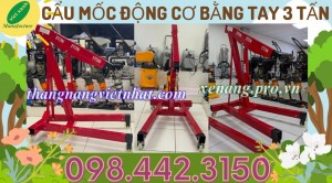 Cẩu mốc động cơ bằng tay 3 tấn