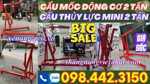 Cẩu mốc động cơ bằng tay 2 tấn