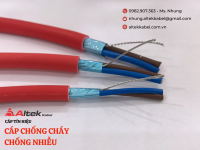 Cáp chống cháy chống nhiễu 2 lõi tiết diện 1.0mm2, 1.5mm2, 2.5mm2