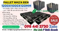 Pallet nhựa màu đen 1200x1000x120mm xuất khẩu giá rẻ tại TP Hồ Chí Min