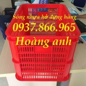 Sọt nhựa chứa hàng, sóng nhựa rỗng, thùng nhựa cao 31 có lỗ,khay nhựa HS004