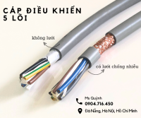 Cáp điều khiển, cáp tín hiệu 5x0.5, 5x0.75, 5x1.0, 5x1.5 Altek Kabel