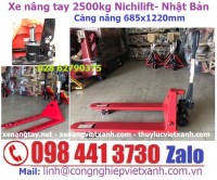 Xe nâng tay 2500kg 3000kg Nichilif Nhật Bản Model: AC25, AC30