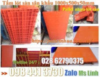 Tấm lót sân khấu màu cam 1000x500x50mm - tấm lót sàn nhựa màu cam- tấm