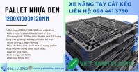 Pallet nhựa 1200x1100x120mm màu đen xuất khẩu