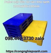 Pallet mặt liền lót sàn kho lạnh 1000x600x100mm