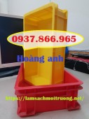 Thùng nhựa hình chữ nhật đựng phụ kiện, khay đựng đồ cơ khí, khay B2 có nắp đậy