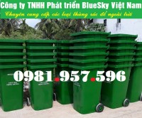 Thùng rác công cộng 240L, thùng rác khu cân cư có bánh xe