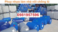 nhựa 220l nắp nhỏ, phuy nhua lam be, phuy nhựa làm bè nổi