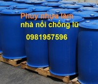 Thùng phuy nhựa nắp kín làm nhà nổi chống lũ, bè nổi cất trữ đồ đạc khi bị ngập