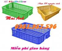 Sóng nhựa rỗng HS008, sọt nhựa cao 15cm, sọt trưng bày hàng