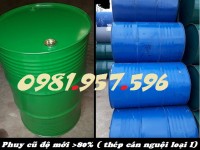 Phuy sắt 200l, phuy sắt nắp nhỏ, phuy sắt cũ