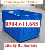 Thùng nhựa đặc có bánh xe, thùng nhựa đặc 5 bánh xe