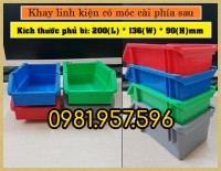 Khay linh kiện nhựa, khay nhựa đựng vật tư, khay nhựa có móc cài