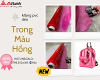 MÀNG DẺO PVC TRONG MÀU HỒNG