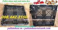 Pallet nhựa xuất khầu 1100x1100x125mm màu đen giá rẻ call 0984423150 Huyền