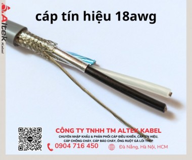 Cáp tín hiệu 1 pair 18awg Tam Kỳ, Đà Nẵng, Nghệ An, Quảng Ngãi