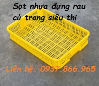 Sọt nhựa đựng rau củ, sóng nhựa bầy hàng siêu thị, sóng nhựa cao 10cm