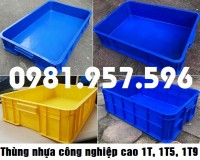 Thùng nhựa công nghiệp cao 10cm, cao 15cm, cao 19cm