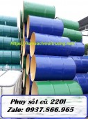 Phuy sắt cũ, phuy sắt, phuy sắt độ mới 80-90‰, phuy sắt cũ đựng dầu, phuy cũ