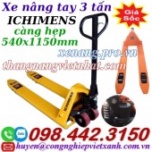 Xe nâng tay 3 tấn càng hẹp XT540-1150-3T ICHIMENS