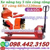 Xe nâng tay thấp 5 tấn càng rộng 685x1220mm AC50M