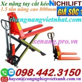 Xe nâng tay cắt kéo 1.5 tấn nâng cao 800mm HL1.5T - xả kho giá cực sốc