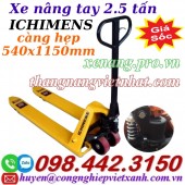 Xe nâng tay 2.5 tấn càng hẹp XT540-1150-2.5T ICHIMENS