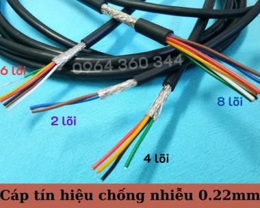 Cáp tín hiệu, cáp điều khiển 2/4/6/8 lõi chống nhiễu