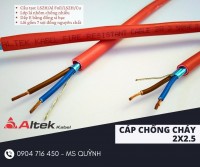 Cáp chống cháy 2x2.5 chống nhiễu Altek Kabel Hà Nội, Đà Nẵng, Hồ Chí Minh