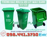 Thùng rác nhựa 120 lít xanh dương - Model: VX120DX