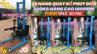 Xả kho giá sốc xe nâng quay đổ phuy điện EDT500-M - 500kg nâng cao 1.6 mét