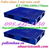 Pallet nhựa 2 mặt 1200x1000x150mm PL403 giá cạnh tranh call 0984423150 - Huyền