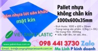 Pallet nhựa lót kho không chân mặt liền