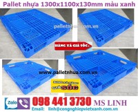 Pallet nhựa 1300x1100x130mm màu xanh, đen xả hàng