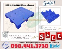 Pallet nhựa mặt liền 1200x1000x145mm 9 chân