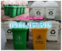 Thùng rác nhựa HDPE có bánh xe, thùng rác nhựa composite