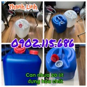 Can 20 lít, can đựng hóa chất, can 20 lít trắng, can 20 lít xanh, can nhựa mới,