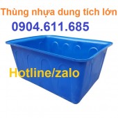 Thùng nhựa chữ nhật 200 lít, Thùng nhựa dung tích lớn, thùng nhựa nuôi cá