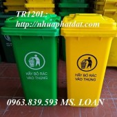 Thùng rác nhựa hdpe, thùng rác có bánh xe, thùng rác ngoài trời rẻ. 0963.839.593