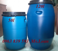 Bán thùng phuy nhựa nắp hở 220L-120L-50L đựng hóa chất công nghiệp.