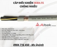 Cáp điều khiển 16x0.75 có lưới chống nhiễu Hà Nội, Đà Nẵng, Hồ Chí Minh