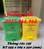 Thùng rác theo tiêu chẩn bộ y tế, thùng rác tại hà nội, thùng rác đạp chân