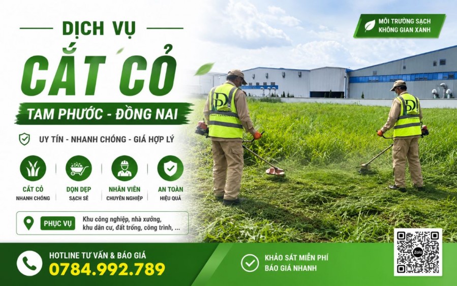 Dịch vụ cắt cỏ Tam Phước Đồng Nai uy tín