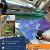 kiếng màng nhựa pvc dẻo HOLOGRAM ánh kim 7 màu