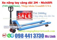 Xe nâng tay càng dài 2m 540x2000mm Gamlift nhập khẩu