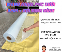 Màng nhựa pvc ô lưới 5mm có sợi định hình / giá gốc tận kho altek