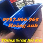 Thùng nhựa đặc có nắp, thùng cơ khí tại nhà xưởng, thùng nhựa tại hà nội, thùng